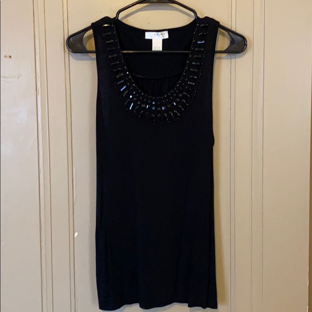 Black Kenar tank with Rhinestones